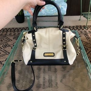 White and Black Steve Madden Crossbody Purse
